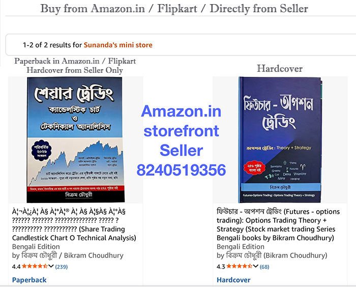 Amazon.in storefront of Bikram Choudhury trading books in Bengali