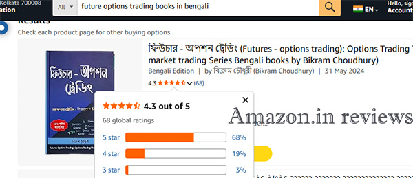 Amazon.in reviews on Futures Options Trading book in Bengali written by Bikram Choudhury